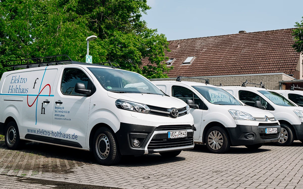 Die Fahrzeugflotte der Firma Holthaus
