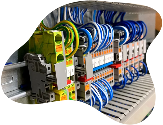 Detailansicht eines Schaltschrankes